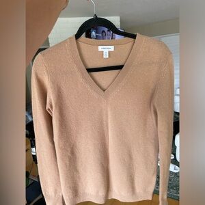 Nordstrom tan colored cashmere sweater. Size x-small.